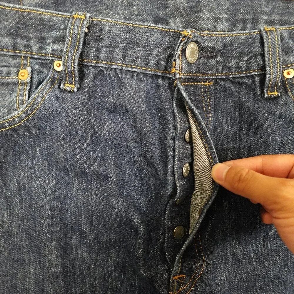 Levi's jeans 501 Original Fit‎ men's 40x32 stone wash blue denim button fly